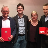 v.l.: Dietmar Sons, Bernd Bachmann, Regina Rusch, Sascha Vespermann